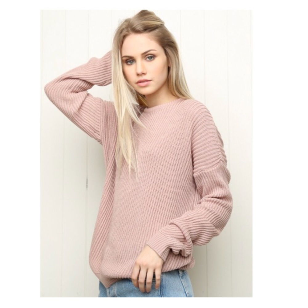 brandy melville pink ollie sweater